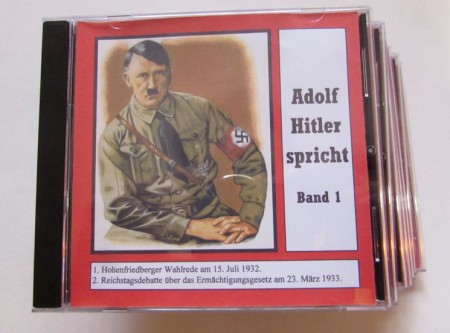 アドルフ ヒトラー演説cd7枚セット ナチス軍服販売 Bwドイツ軍服販売 各国軍服販売 ｓｓクラブ ニーベールンゲン